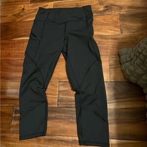 Athleta Mesh Contender Capri Leggings Black Size XS (0970)